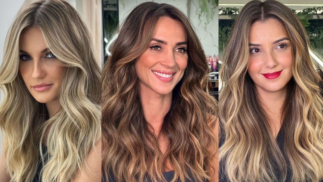 Resultado de mechas e coloração